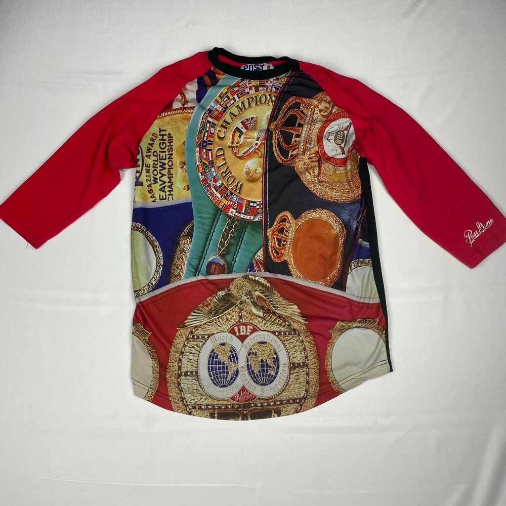 Vintage Post Game Boxing Champion MMXIII 2013 Belts Embroidery 3/4 Sleeve Small